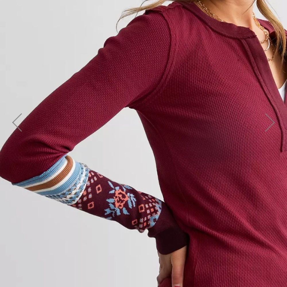 NWOT FREE PEOPLE MIKAH NOTCH NECK TOP